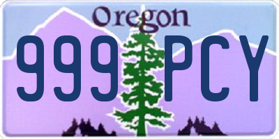 OR license plate 999PCY