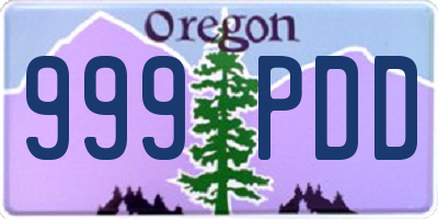 OR license plate 999PDD