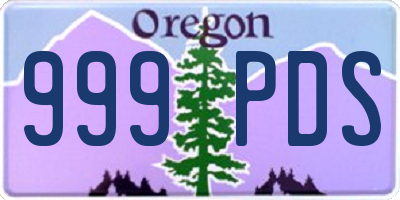 OR license plate 999PDS
