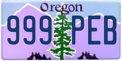 OR license plate 999PEB