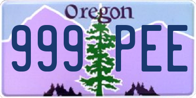 OR license plate 999PEE