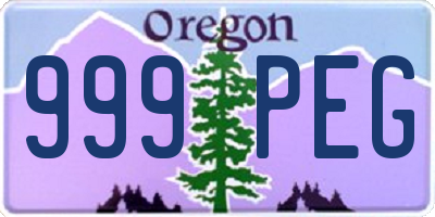 OR license plate 999PEG