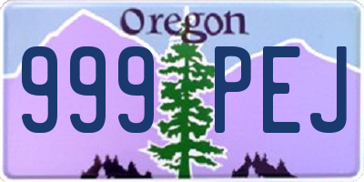 OR license plate 999PEJ