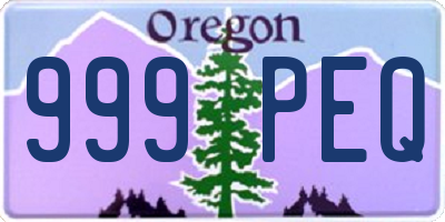 OR license plate 999PEQ