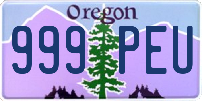 OR license plate 999PEU