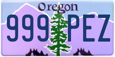 OR license plate 999PEZ