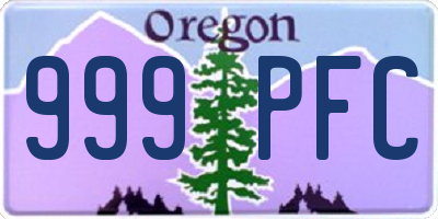 OR license plate 999PFC