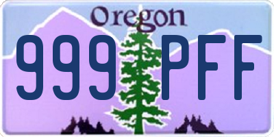 OR license plate 999PFF
