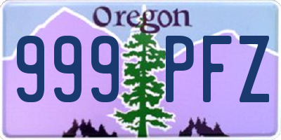 OR license plate 999PFZ