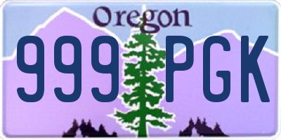OR license plate 999PGK