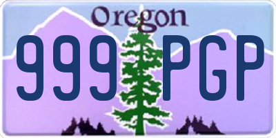 OR license plate 999PGP