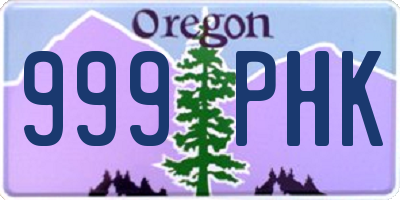 OR license plate 999PHK