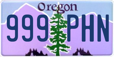 OR license plate 999PHN