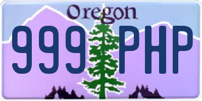 OR license plate 999PHP