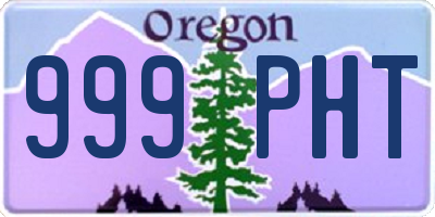 OR license plate 999PHT