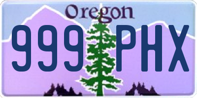 OR license plate 999PHX