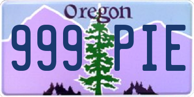 OR license plate 999PIE