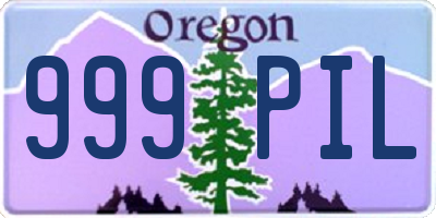 OR license plate 999PIL