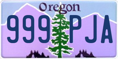 OR license plate 999PJA