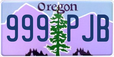 OR license plate 999PJB