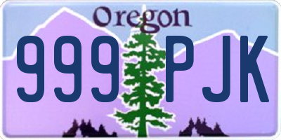 OR license plate 999PJK