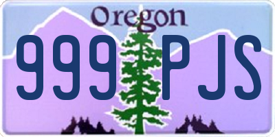 OR license plate 999PJS