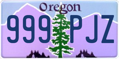 OR license plate 999PJZ