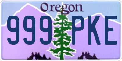 OR license plate 999PKE
