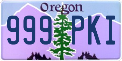 OR license plate 999PKI