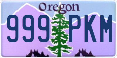 OR license plate 999PKM