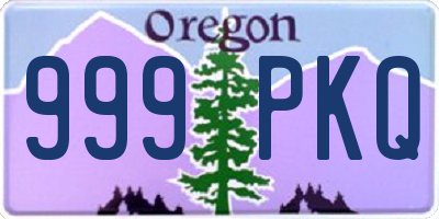 OR license plate 999PKQ