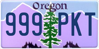 OR license plate 999PKT