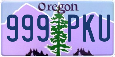 OR license plate 999PKU
