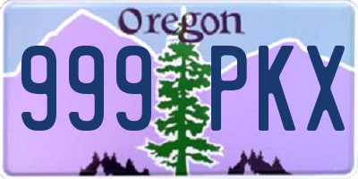 OR license plate 999PKX