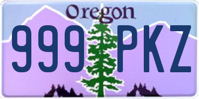 OR license plate 999PKZ
