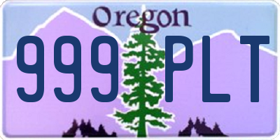 OR license plate 999PLT