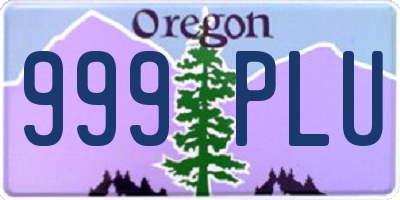 OR license plate 999PLU