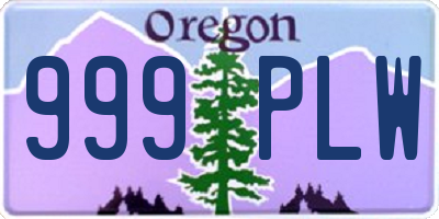 OR license plate 999PLW