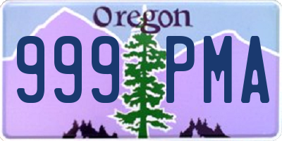 OR license plate 999PMA