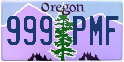OR license plate 999PMF