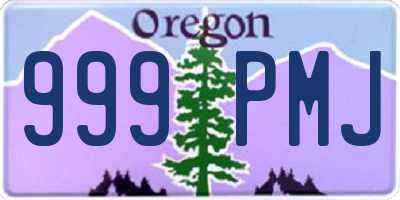 OR license plate 999PMJ