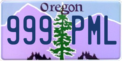 OR license plate 999PML