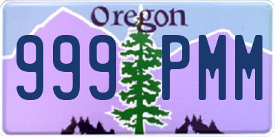 OR license plate 999PMM