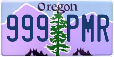 OR license plate 999PMR