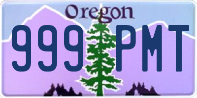 OR license plate 999PMT