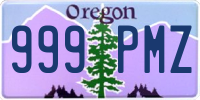 OR license plate 999PMZ
