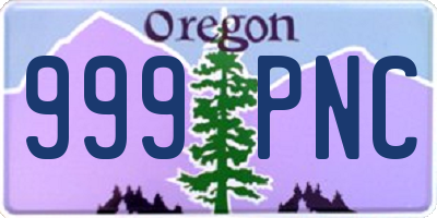 OR license plate 999PNC