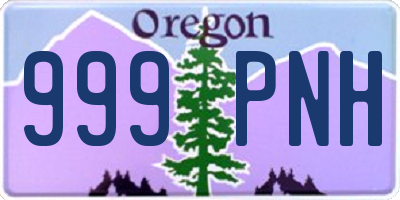 OR license plate 999PNH