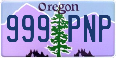 OR license plate 999PNP