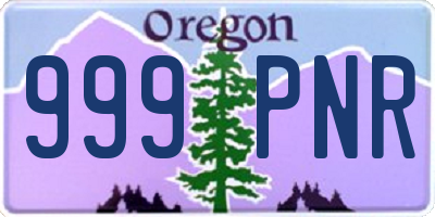 OR license plate 999PNR
